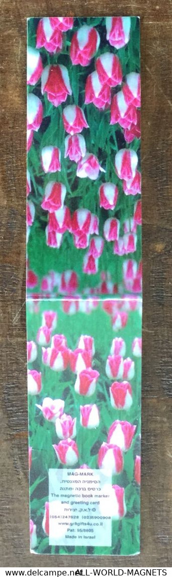 Tulip Magnetic Bookmark Book Marker And Greeting Card, Israel - Autres Accessoires