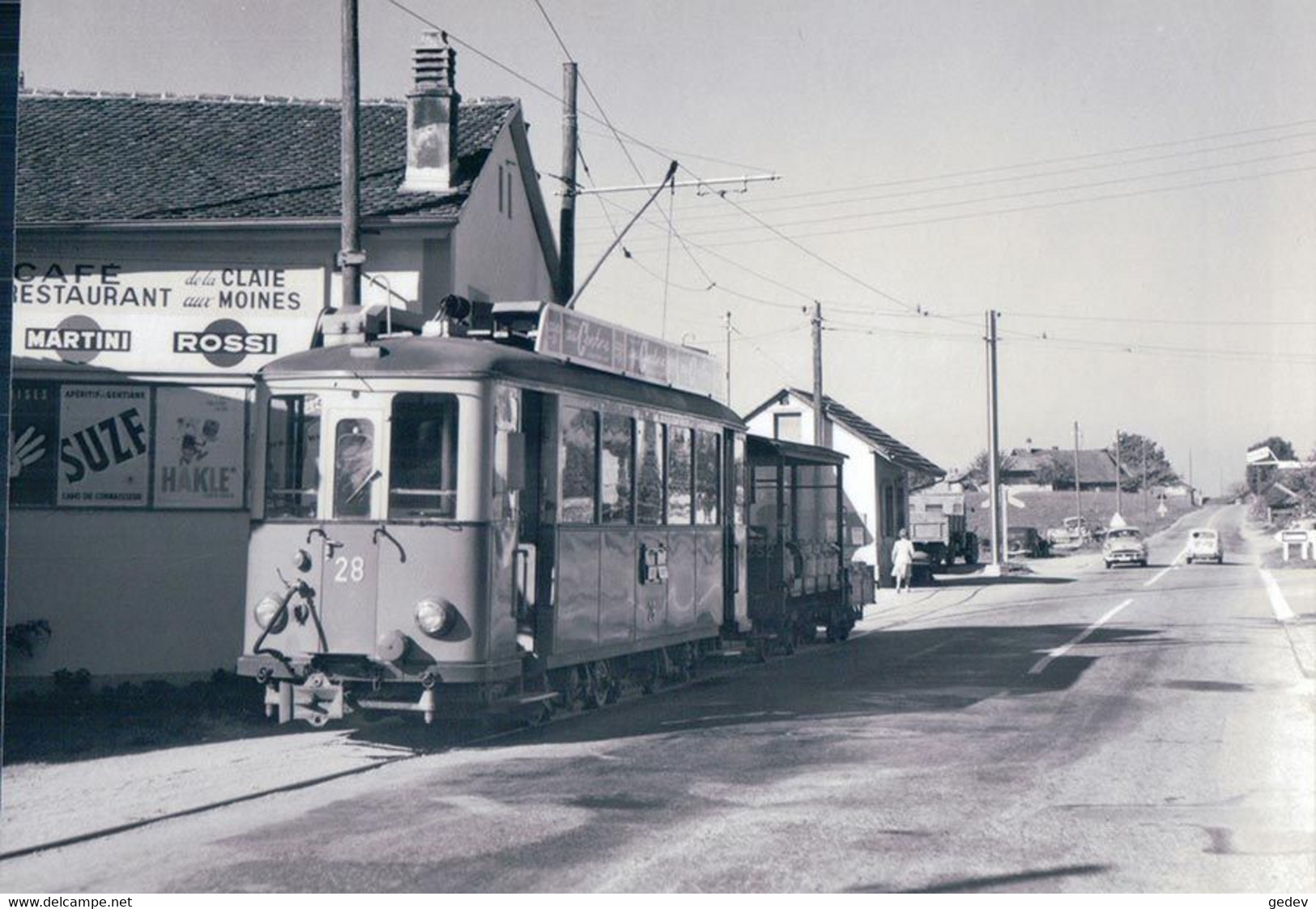 Chemin De Fer Suisse, Train Du Lait Pour Savigny à La Claie Aux Moines Photo Bazin 1960 BVA 225.9 - Savigny