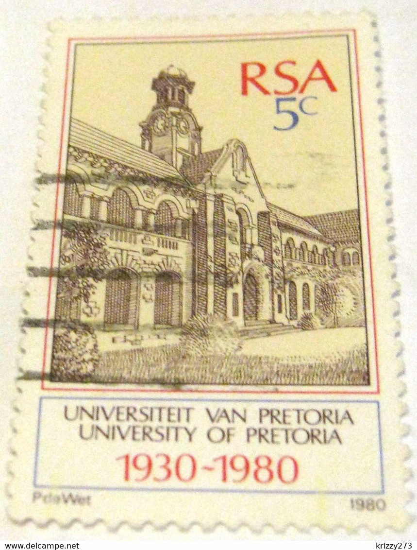 South Africa 1980 The 50th Anniversary Of University Of Pretoria 5c - Used - Sonstige & Ohne Zuordnung