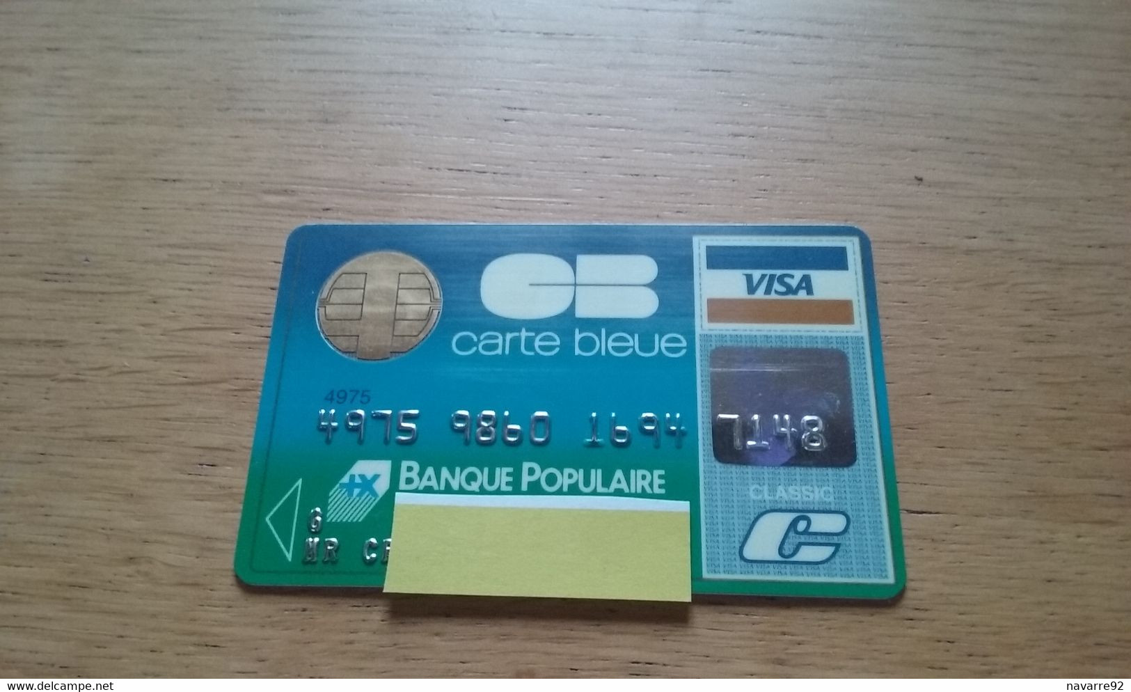 ANCIENNE CARTE A PUCE BULL BANCAIRE BANQUE POPULAIRE MILIEU ANNEES 90 !!! - Disposable Credit Card