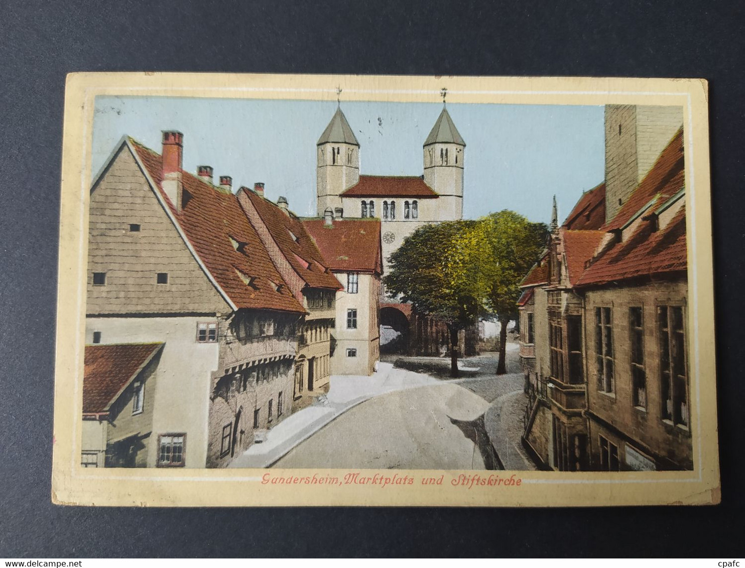 Allemagne - Gandersheim, Marktplats Und Stiftskirche / Timbre Et Cachet 1911 - Bad Gandersheim