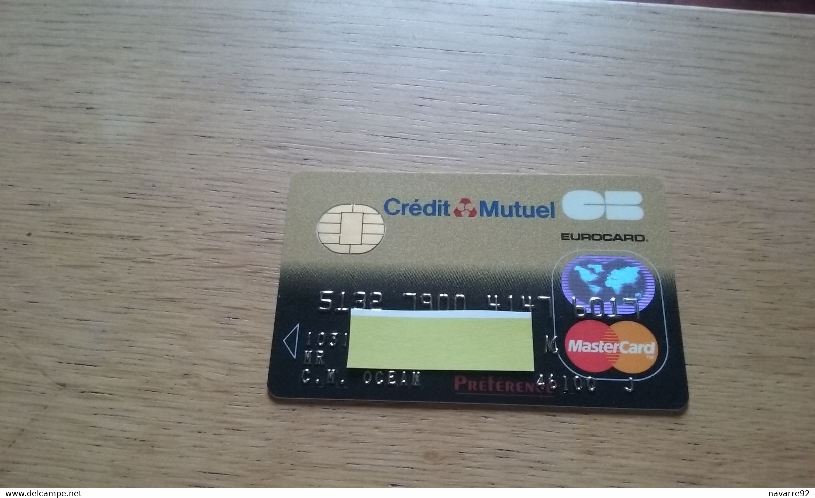 ANCIENNE CARTE A PUCE BANCAIRE CREDIT MUTUEL FIN ANNEES 90 !!! - Disposable Credit Card