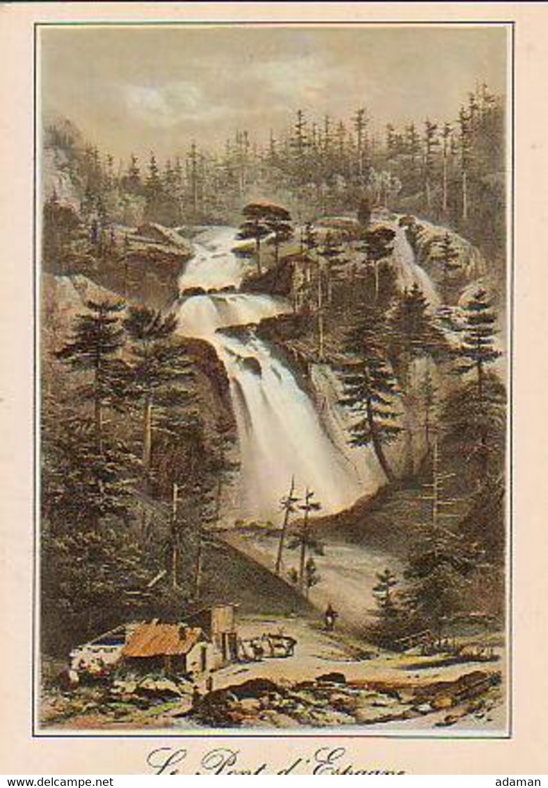 Hautes Pyrénées        H376         Cauterets.Cascades Du Pont D'Espagne ( Lithographie ) ( Gorse ) - Cauterets