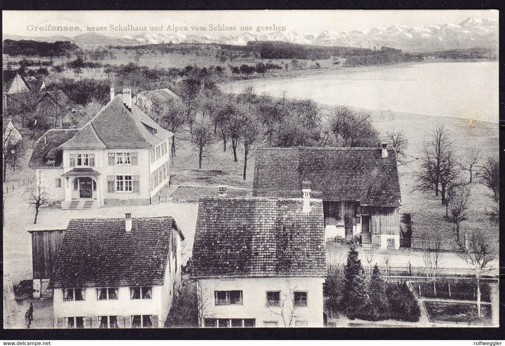 1916 Gelaufene AK Aus Greifensee Mit Schulhaus. Gestempelt Greifensee - Greifensee