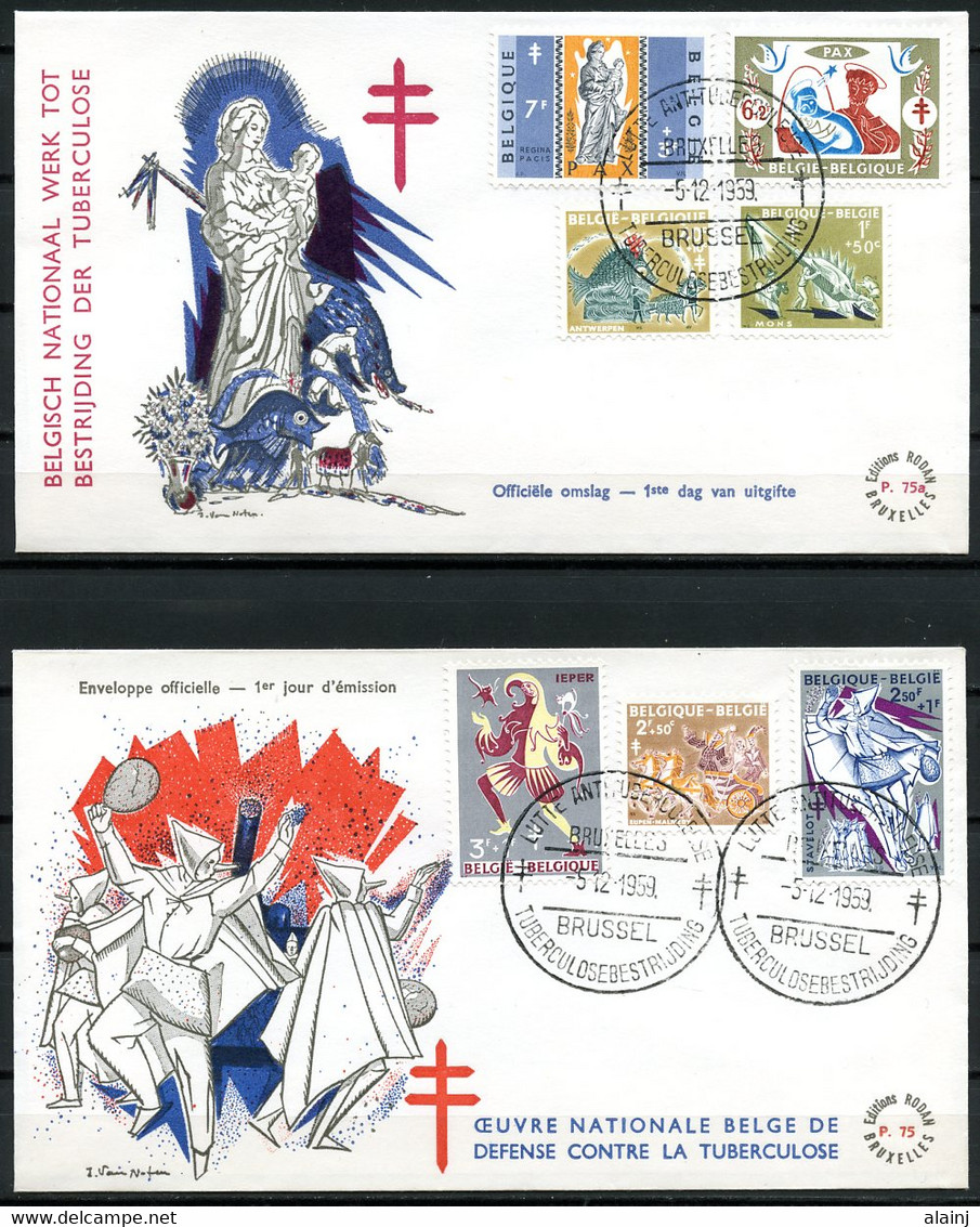 BE   FDC  1114 - 1120  ---   Antituberculeux : Noël Légendes Et Folklore  --  TTB - 1951-1960