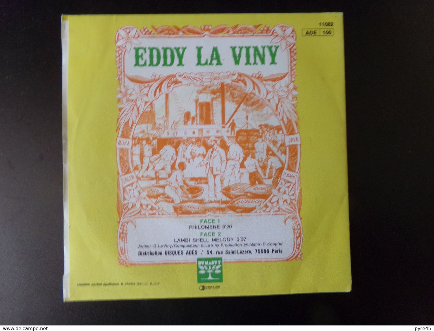45 T Eddy La Viny " Philomène + Lambi Shell Melody " - Musiques Du Monde