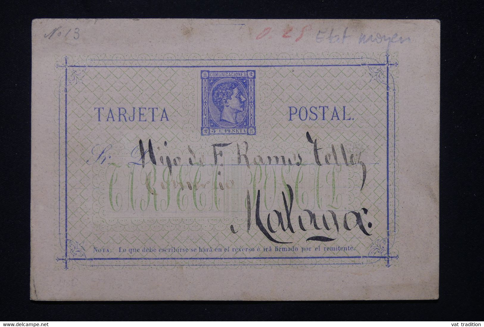 ESPAGNE - Entier Postal De Oviedo Pour Malaga En 1875 - L 77936 - 1850-1931