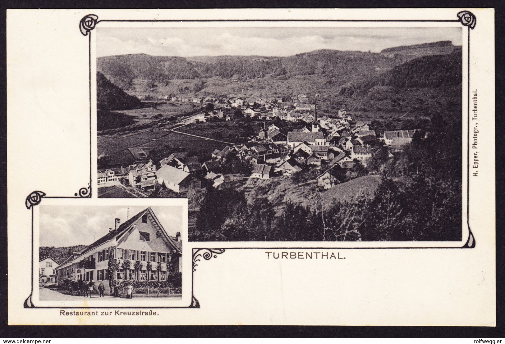 1922 Gelaufene AK Aus Turbenthal. Restaurant Zur Kreuzstrasse. Stempel Turbenthal. - Turbenthal