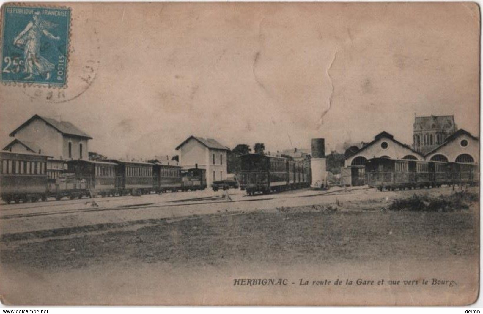 CPA 44 HERBIGNAC Gare Train - Herbignac