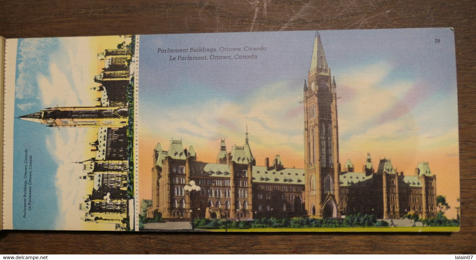Carnet Complet De 10 Cartes Postales Anciennes + Miniature View Album, En Couleur - Ottawa