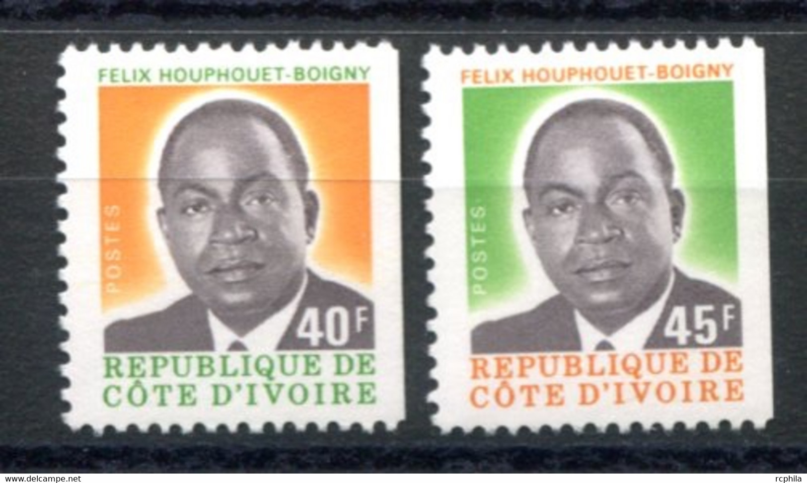 RC 19239 COTE D'IVOIRE COTE 20€ N° 429 / 430 HOUPHOUET BOIGNY PROVENANT DE CARNET NEUF ** MNH - TB - Côte D'Ivoire (1960-...)