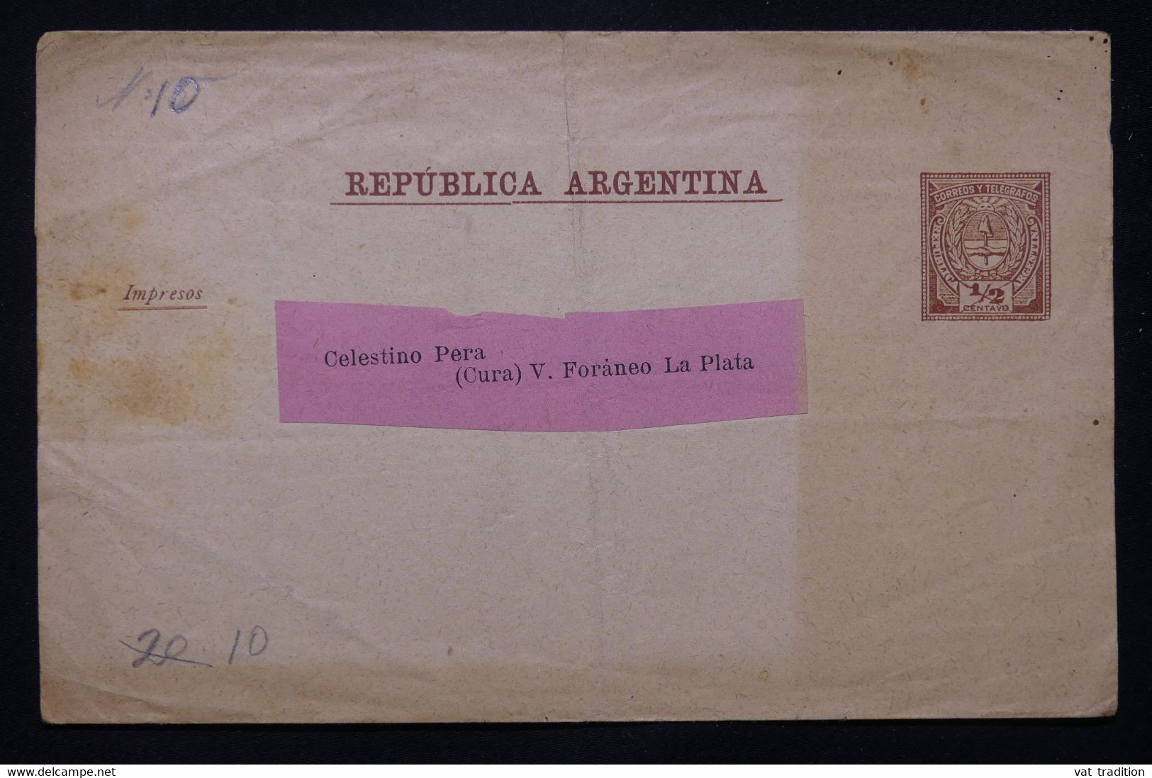 ARGENTINE - Entier Postal Pour La Plata En 1891 - L 77958 - Postal Stationery