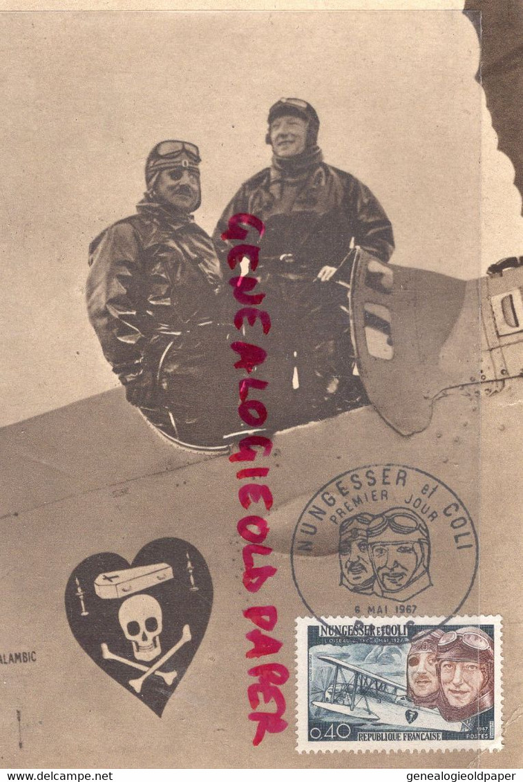 AVIATION- NUNGESSER ET COLI - AVION TETE DE MORT CERCUEIL- 6 MAI 1967 - Piloten