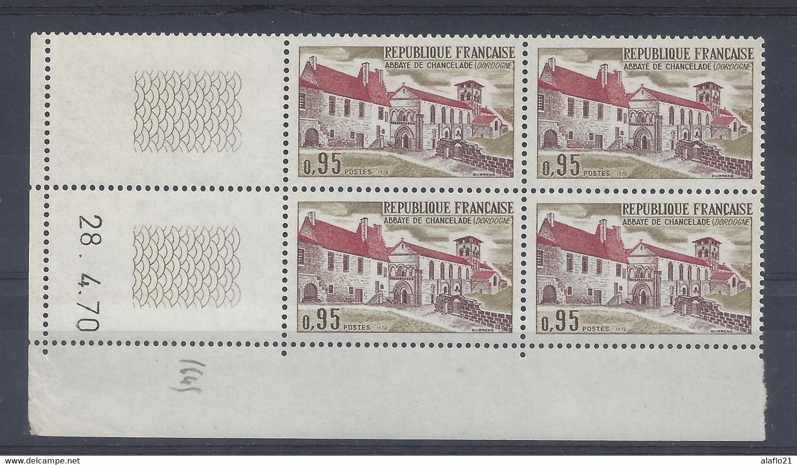 ABBAYE De CHANCELADE N° 1645 - Bloc De 4 COIN DATE - NEUF SANS CHARNIERE -  28-4-70 - 1970-1979