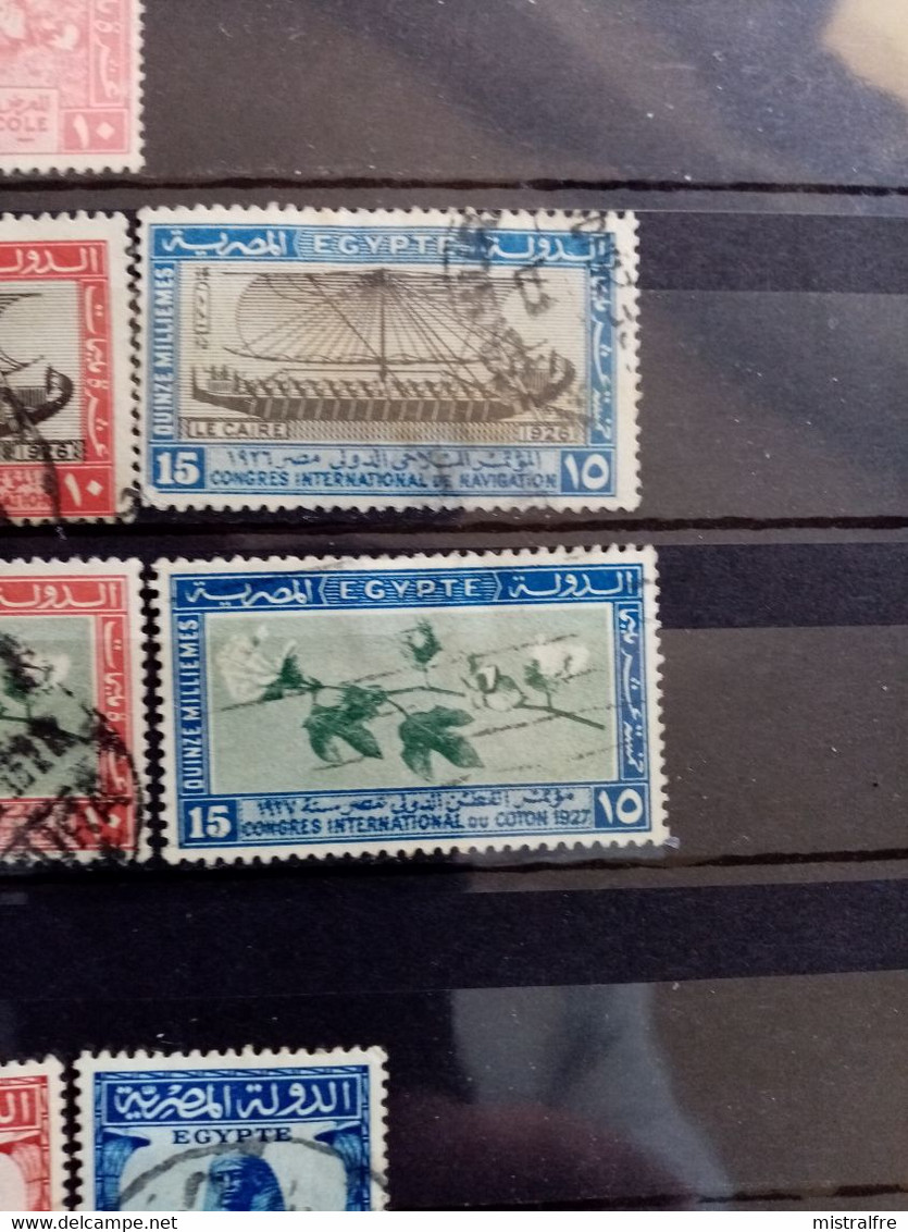 EGYPTE .1926 à 1927.  Lot De 10 Oblitérés  . Côte YT 2020  :  23,25 € - Usados