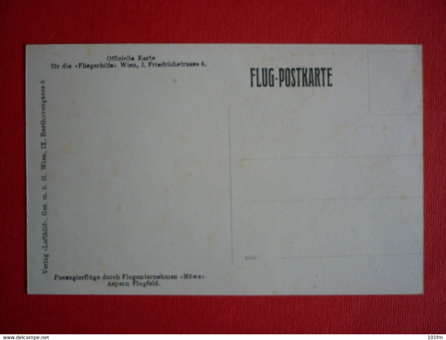 OESTERREICHISCHE FLUGZEUG , FLUG POSTKARTE - 1919-1938