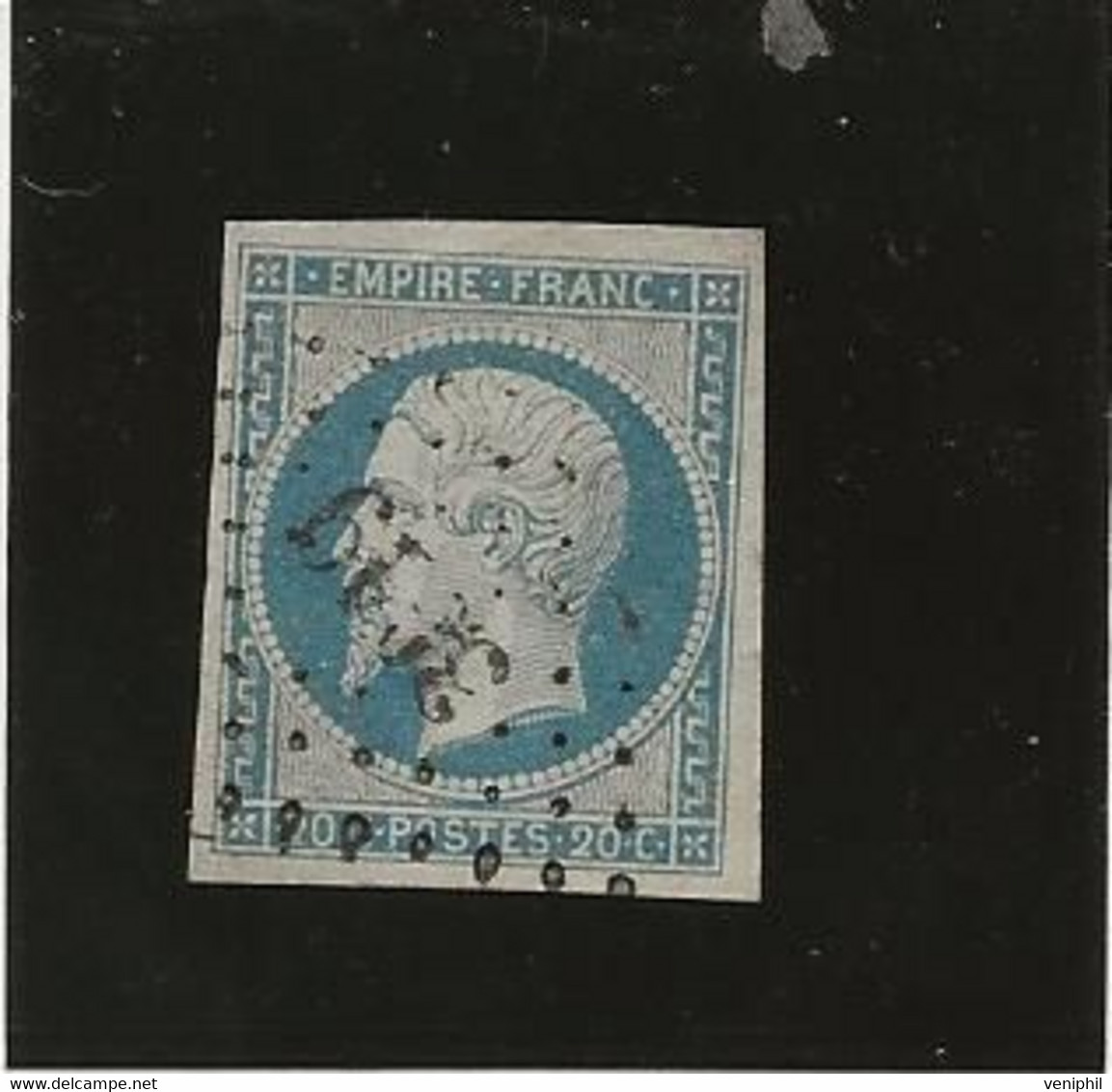 TIMBRE NAPOLEON III - ND N° 14 Af - BLEU LAITEUX - ANNEE 1854 - COTE:15 € - 1853-1860 Napoleone III