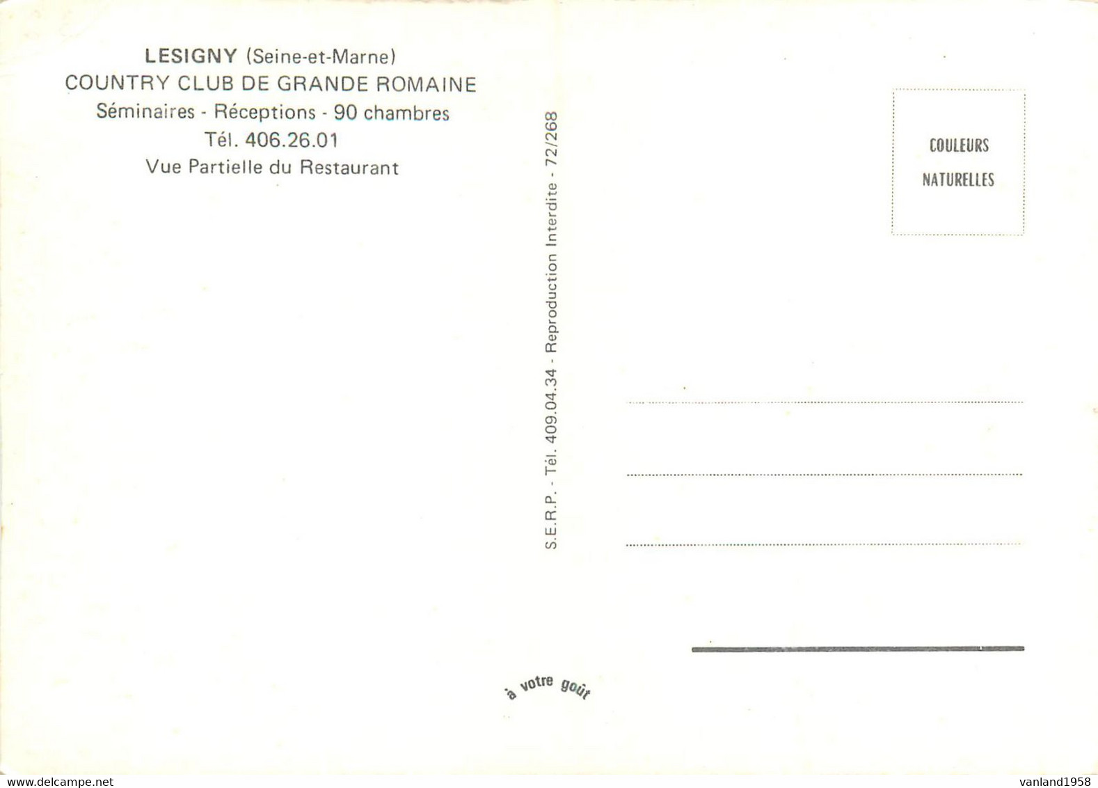 Carte Semie Moderne GRAND Format De LESIGNY - Lesigny
