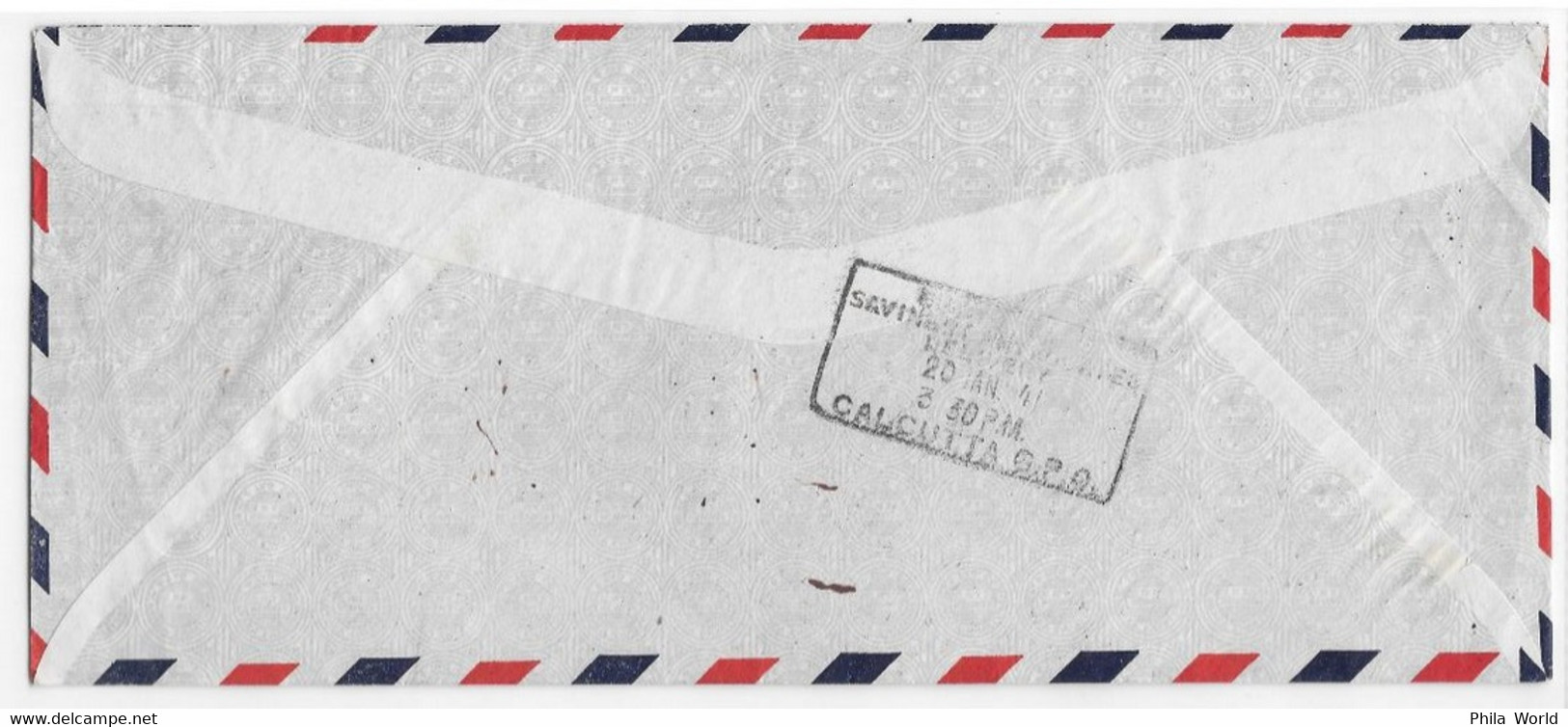 PANAM WW2 - 1940 US Transatlantic Airmail Cover Metered Stamp > INDIA Calcutta GPO - Censor - Atlantic Clipper Par Avion - Flugzeuge