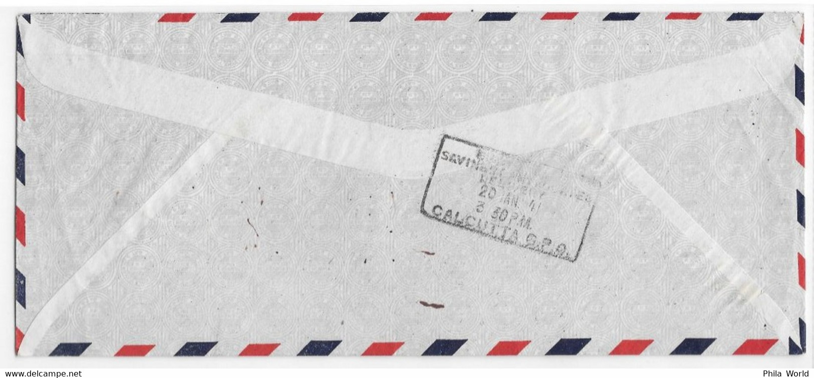 PANAM WW2 - 1940 US Transatlantic Airmail Cover Metered Stamp > INDIA Calcutta GPO - Censor - Atlantic Clipper Par Avion - Aerei