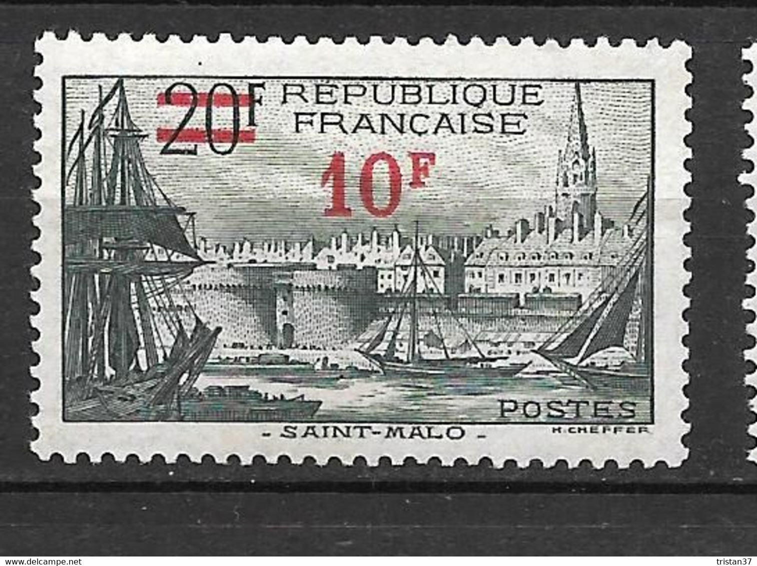 1939 - France -st Malo- YT 492 - MNH* - Usados