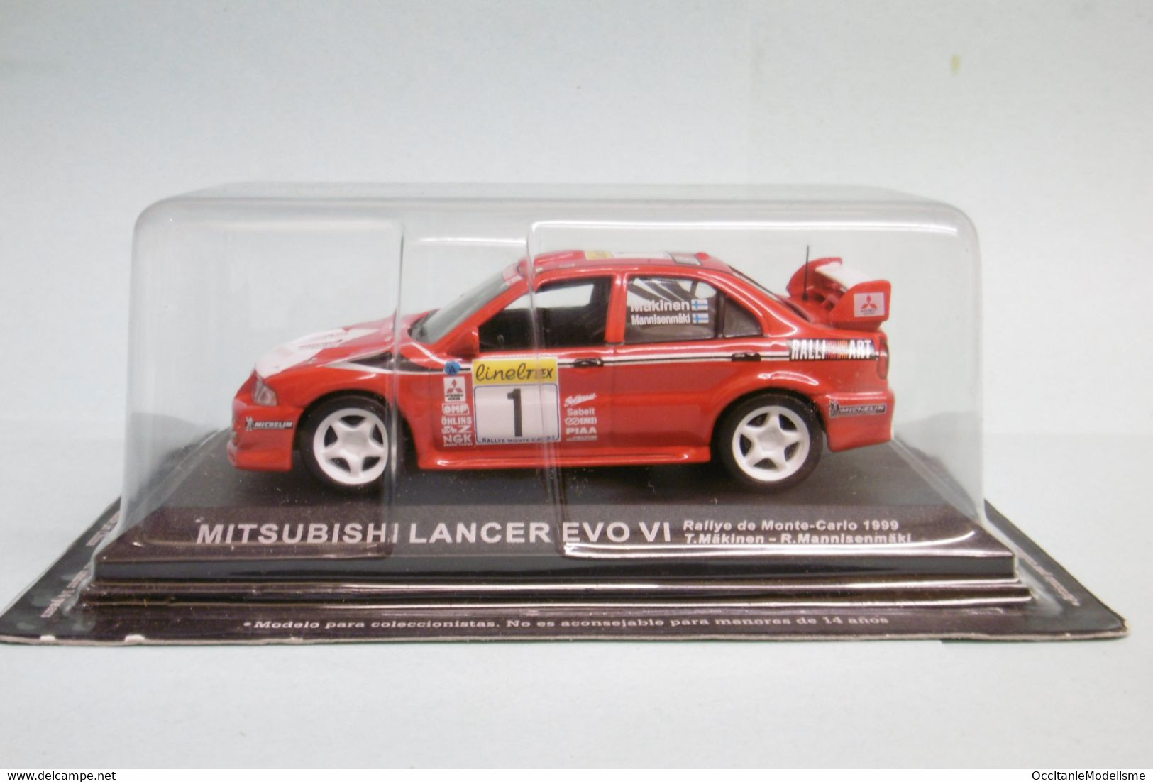 Altaya / Ixo - MITSUBISHI LANCER EVO VI Rallye Montecarlo 1999 T. Mäkinen - R. Mannisenmäki Neuf 1/43 - Rallye