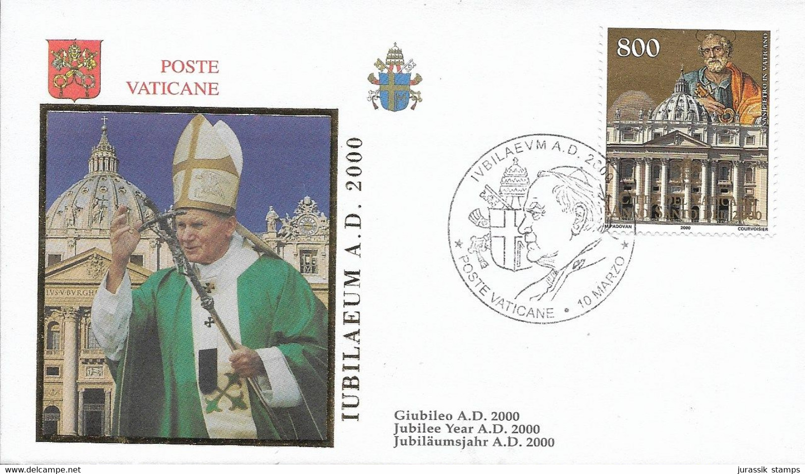 VATICANO -  YEAR 2000 JUBILAEUM COMMERATIVE COVER - POPE JOHN PAUL II -  1146 - Storia Postale