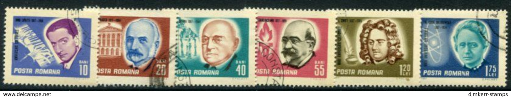 ROMANIA 1967 Personalities Used.  Michel 2607-12 - Usati