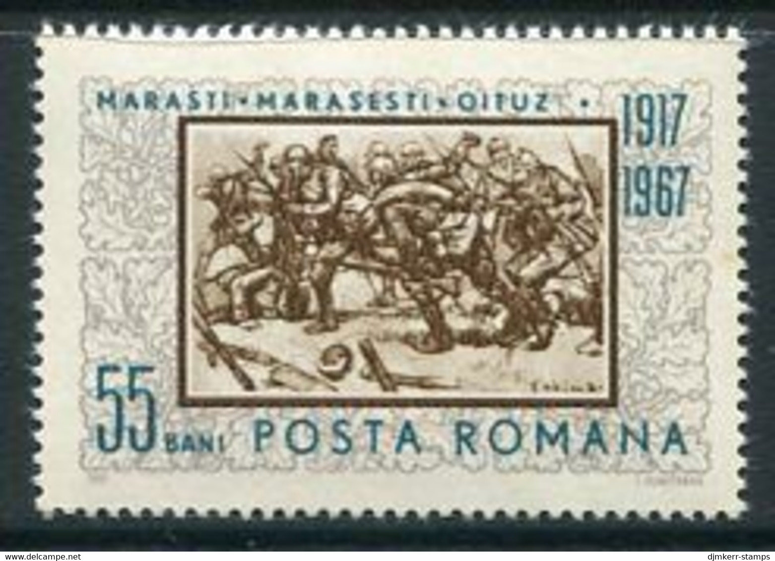 ROMANIA 1967 50th Anniversary Of Battles MNH / **.  Michel 2606 - Nuovi