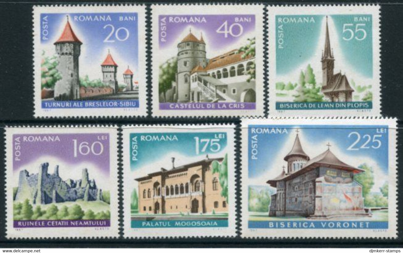 ROMANIA 1967 International Tourism Year MNH / **.  Michel 2600-05 - Unused Stamps