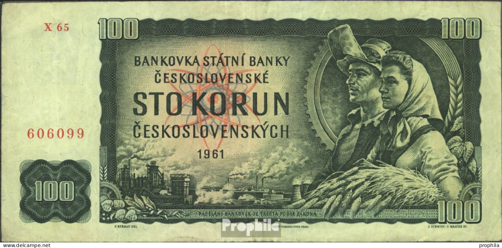 Tschechoslowakei Pick-Nr: 91c Gebraucht (III) 1961 100 Korun - Czechoslovakia