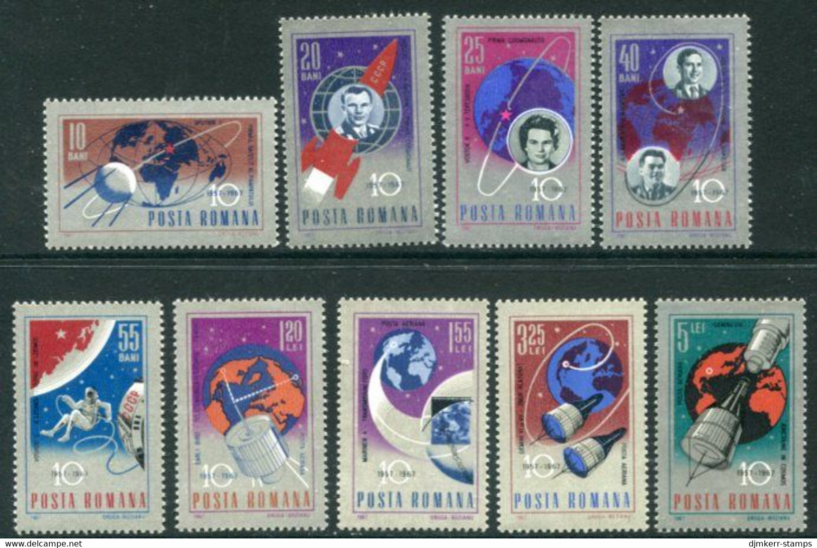 ROMANIA 1967 Space Exploration MNH / **.  Michel 2559-67 - Neufs