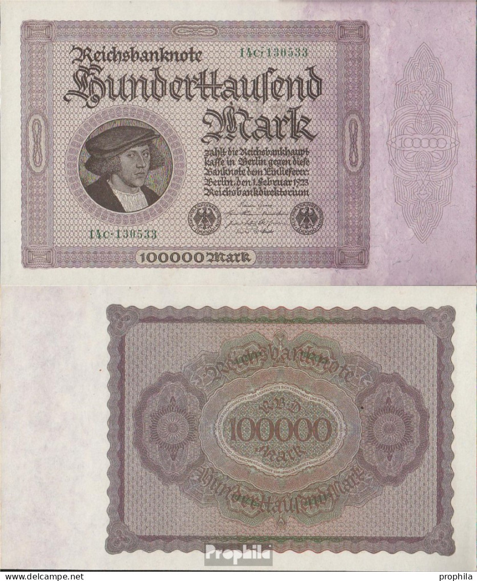 Deutsches Reich Rosenbg: 82d, Privatfirmendruck 6stellige Kontrollnummer Gebraucht (III) 1923 100.000 Mark - 100000 Mark