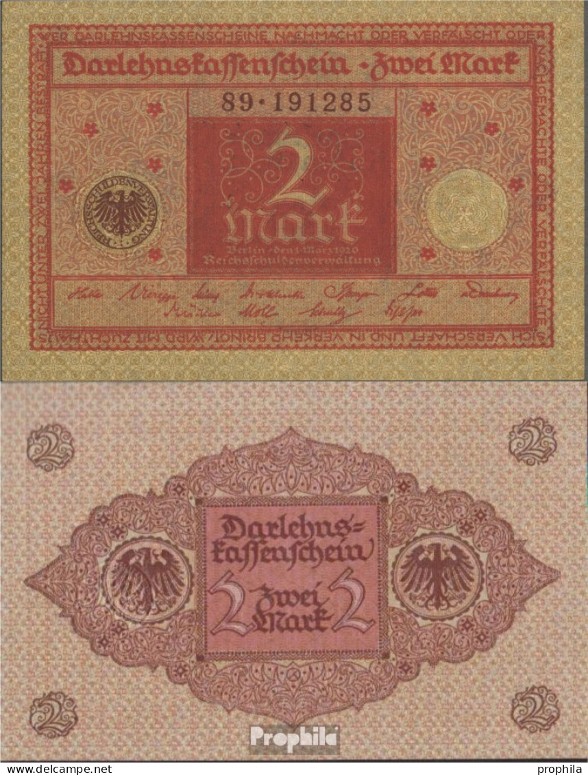 Deutsches Reich Rosenbg: 65b, Druckfarbe Rot, Braunes Siegel Gebraucht (III) 1920 2 Mark - 2 Mark