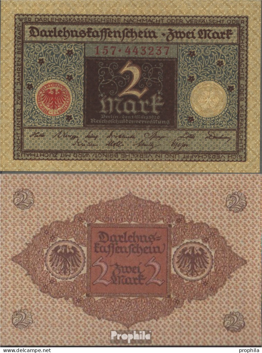 Deutsches Reich Rosenbg: 65a, Druckfarbe Braun, Rotes Siegel Gebraucht (III) 1920 2 Mark - 2 Mark