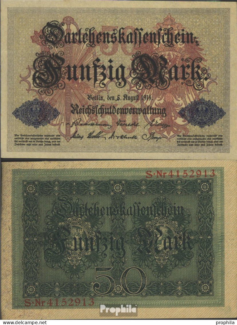 Deutsches Reich Rosenbg: 50b, 7stellige Kontrollnummer Gebraucht (III) 1914 50 Mark - 50 Mark