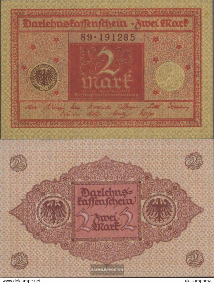 German Empire Rosenbg: 65b, Ink Red, Brown Seal Used (III) 1920 2 Mark - 2 Mark