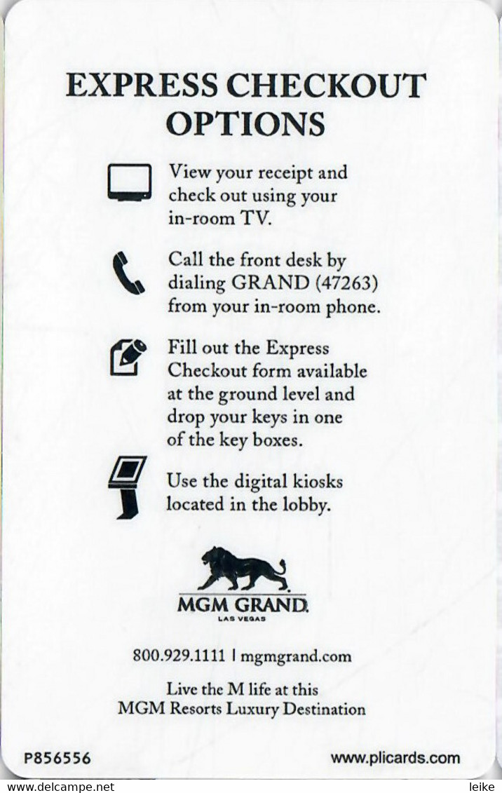 MGM Grand Webex -3206-key Card, Room Key, Schlusselkarte, Hotelkarte - Cartes D'hotel