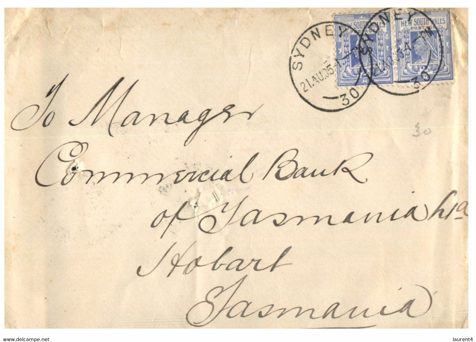 (W 21 A) Australia Very Old - 1905 - New South Wales Cover Posted To Tasmania - Other & Unclassified