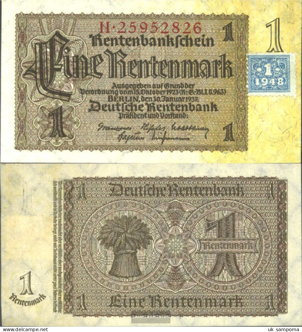 DDR Rosenbg: 330b, Kupon On Number. 166b Used (III) 1948 1 DM On 1 RM - Sonstige & Ohne Zuordnung