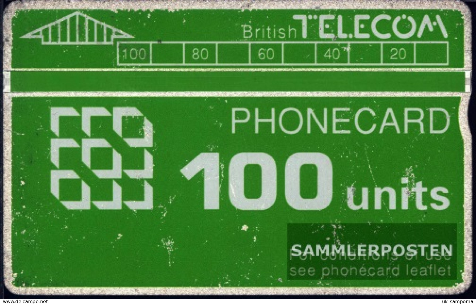 United Kingdom 260 100 Units, D 20 Used 1990 Phonecard - Otros & Sin Clasificación