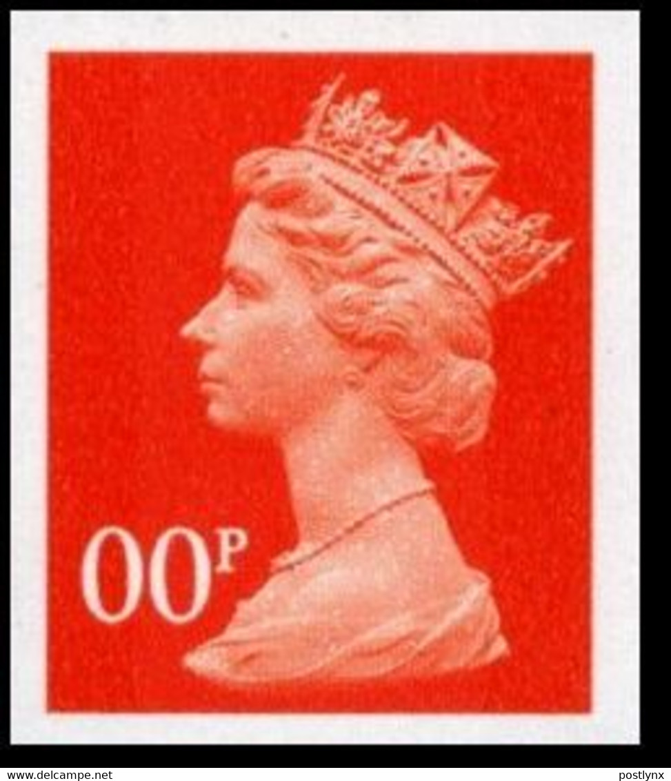 GREAT BRITAIN 2002 Machin Denomination OO Red TRIAL - Essays, Proofs & Reprints