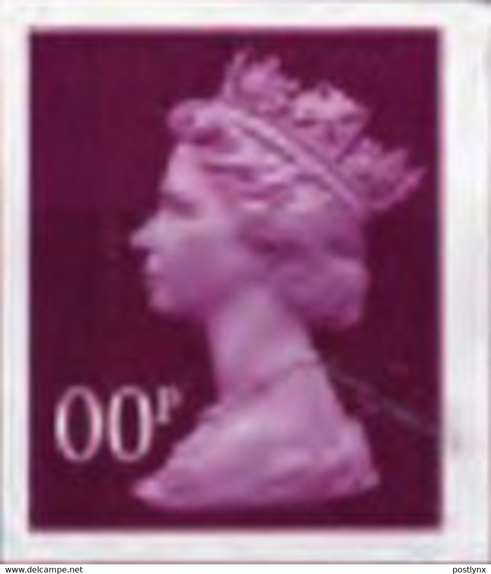 GREAT BRITAIN 2002 Machin Denomination OO (1p) Wine-purple TRIAL - Prove & Ristampe