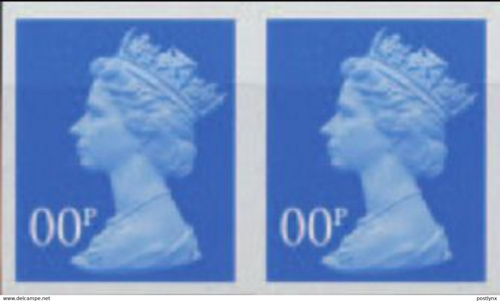 GREAT BRITAIN 2002 Machin Denomination OO Blue TRIAL PAIR - Essais & Réimpressions