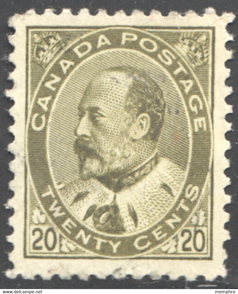 1903  Edward VII  20 ¢     Scott 94  NG (*) - Neufs