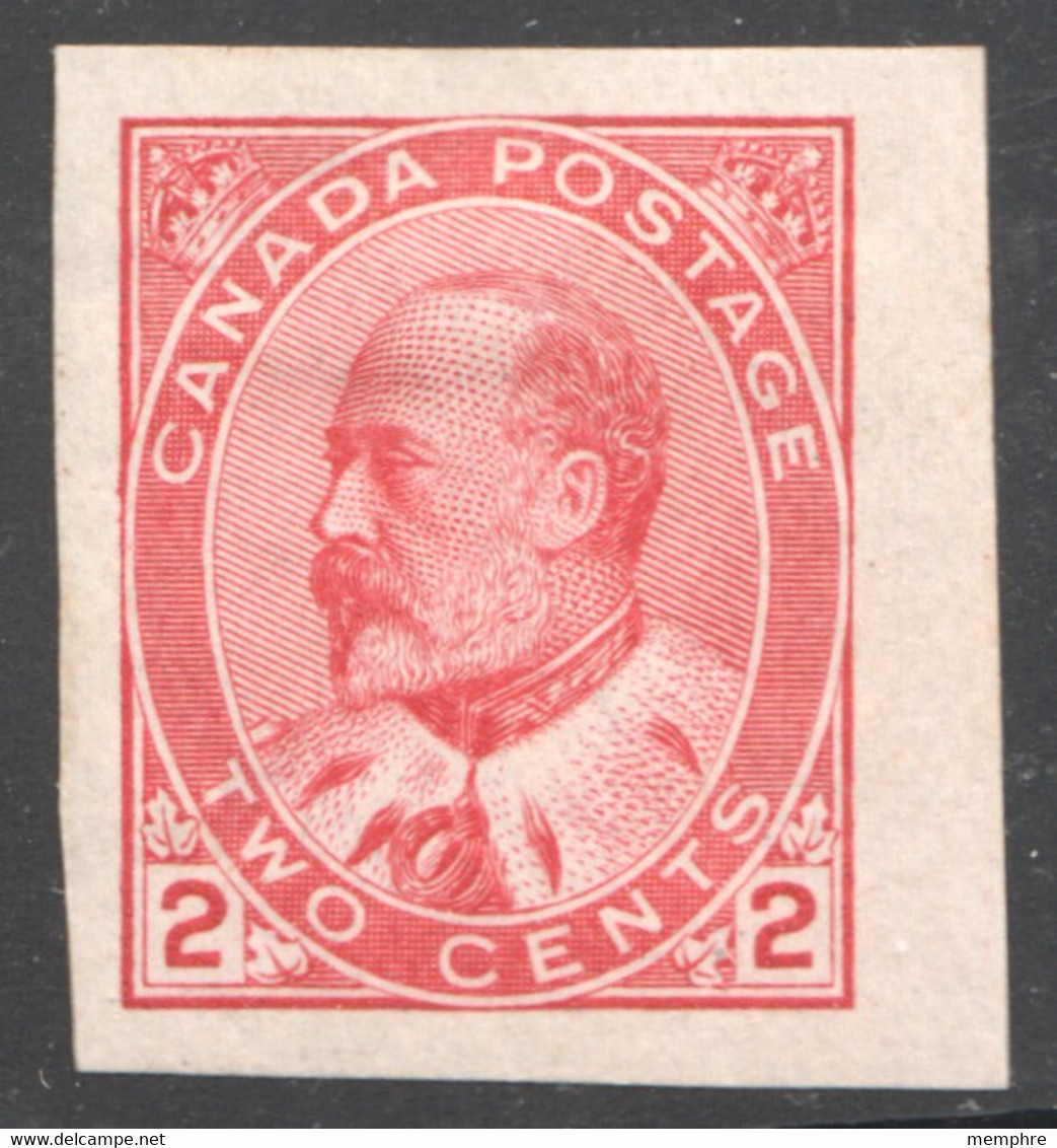 1903  Edward VII  2¢   Imperf Right Margin Copy   Scott 90A  MH * - Ongebruikt