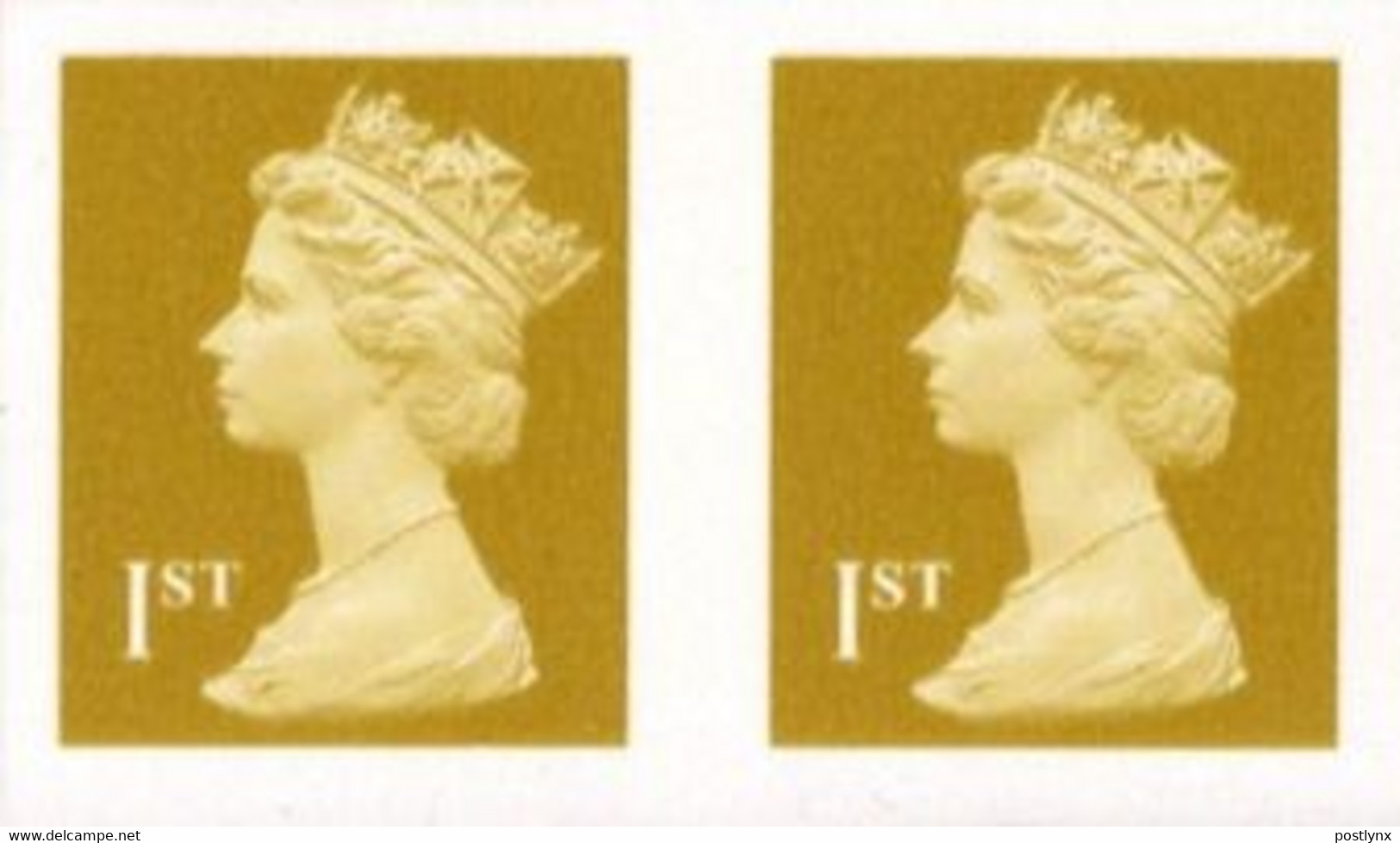 GREAT BRITAIN 2006 Machine Q2 1st GOLD TEST PRINT PAIR - Prove & Ristampe