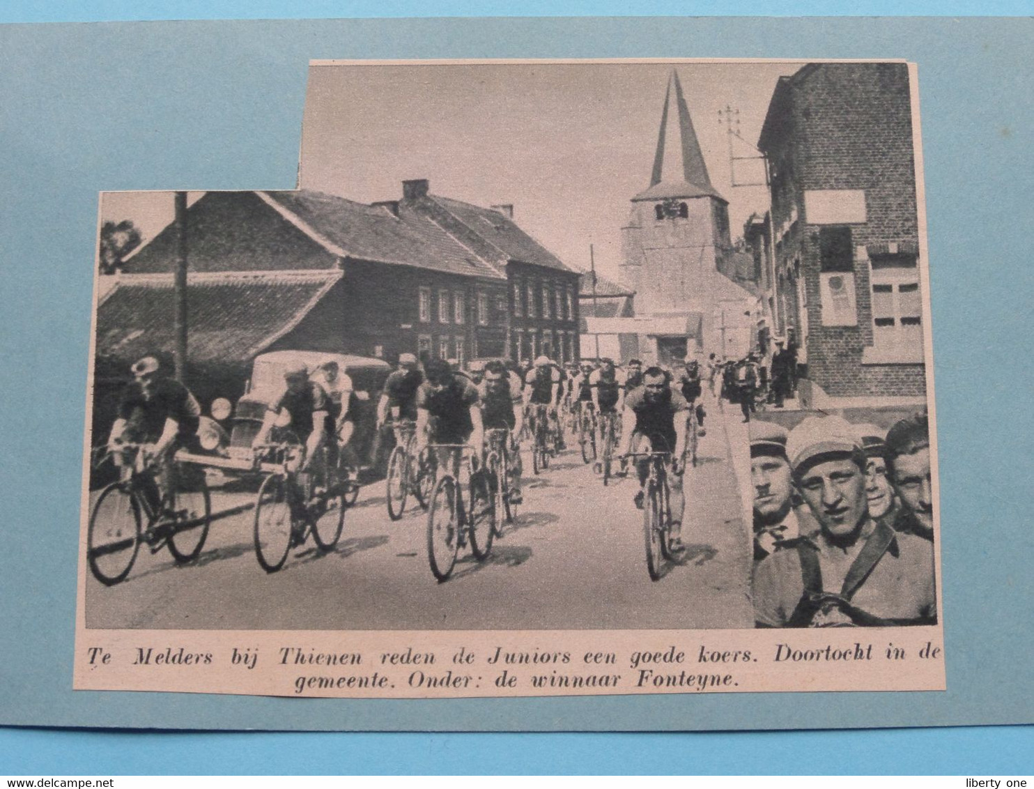 Te MELDERS Bij TIENEN / Juniors : De Winnaar FONTEYNE - 1933 ( Zie Foto Voor Detail ) KRANTENARTIKEL ! - Cyclisme