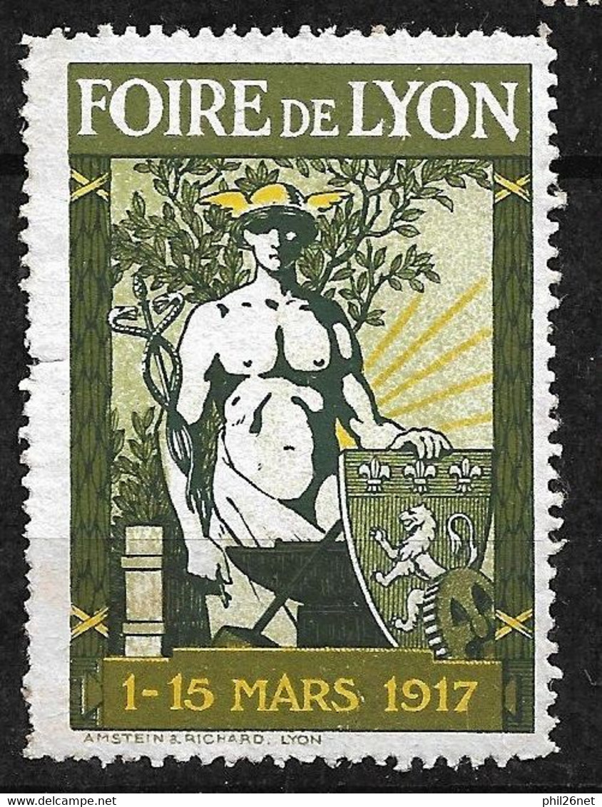 France  Vignette " Foire De Lyon 1er Au  15 Mars 1917 "     Neuf     - Turismo (Viñetas)