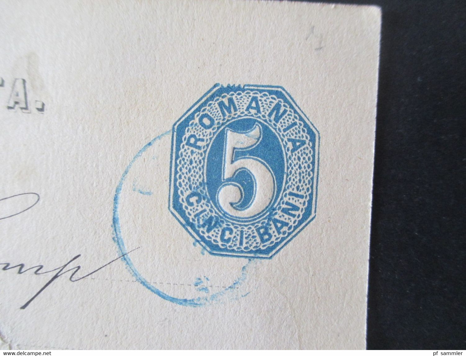 Rumänien 7. Juni 1875 Ganzsache P 7 Mit Blauem Stempel!! Und Ank. Stempel Bucuresti Geschrieben In Craiova - 1858-1880 Fürstentum Moldau